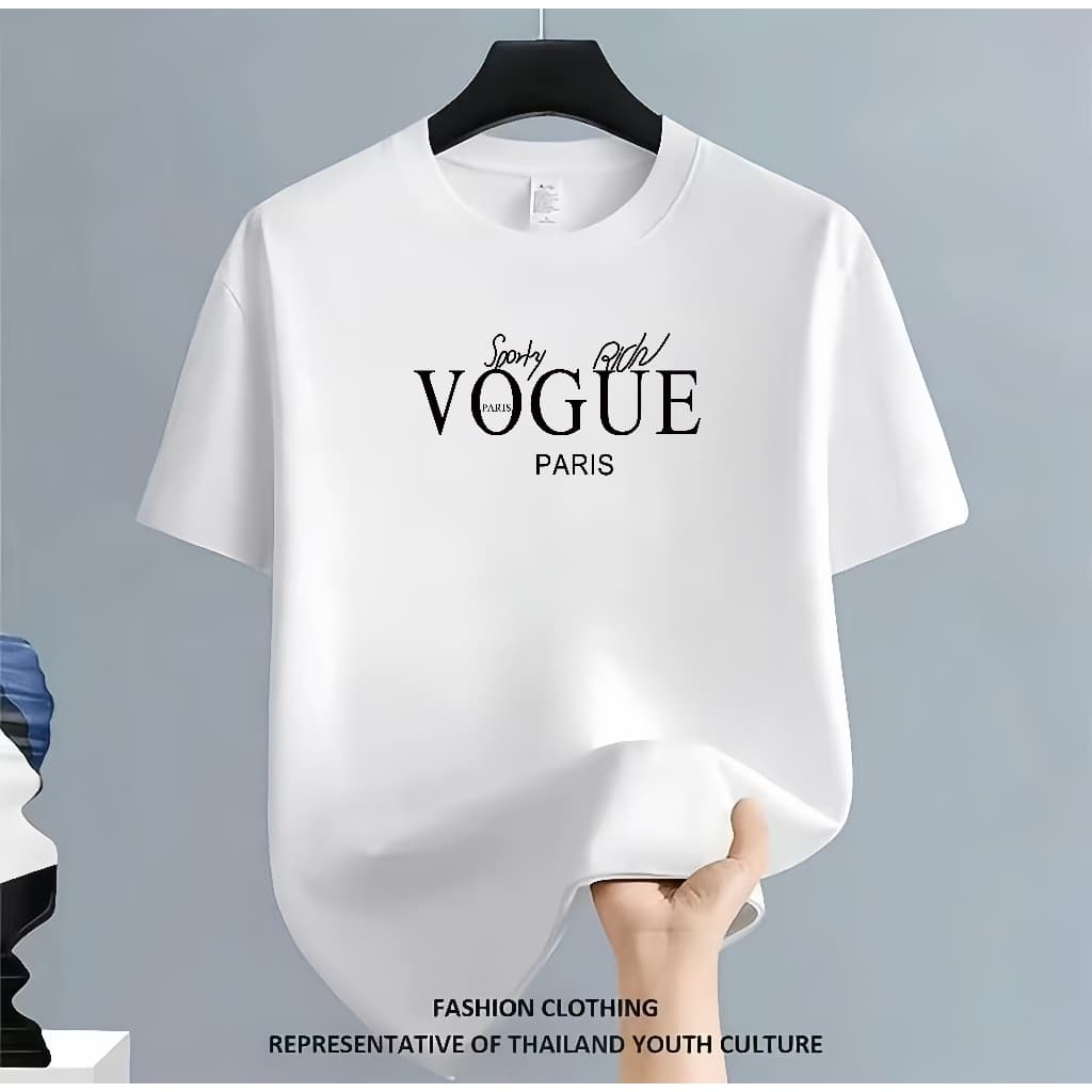 เสื้อ -Oversize- ลายเรียบสวย สไตล์เกาหลีน่ารัก เสื้อยืดนิ่ม แขนสั้นแฟชั่น เนื้อผ้าดี