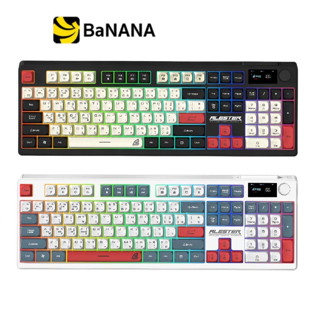 คีย์บอร์ดเกมมิ่ง Signo Gaming Keyboard Tri-Mode ALESTER KB-733 by Banana IT