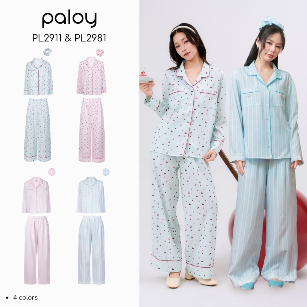 Paloy - PL2981 & PL2991 Lucy Pajamas ชุดนอนพิมพ์ลาย
