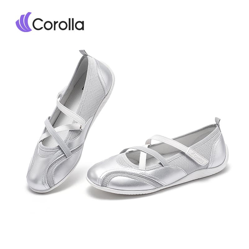 Corolla Ballet รองเท้าบัลเล่ต์แฟชั่นสําหรับผู้หญิง พื้นนุ่ม สวมใส่สบายๆ เบาและกันลื่น สไตล์แมรี่เจน
