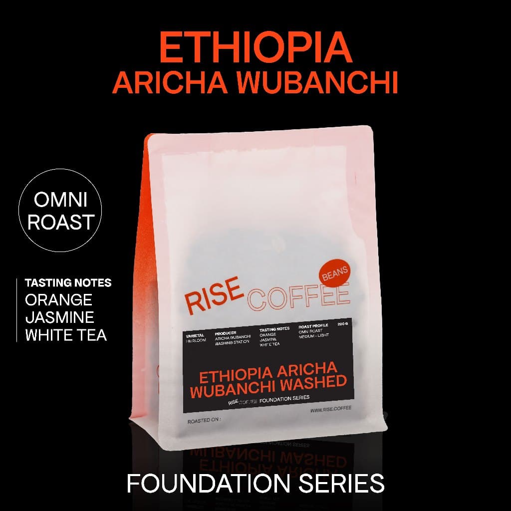 RISE COFFEE เมล็ดกาแฟ ETHIOPIA ARICHA WUBANCHI WASHED คั่วกลางอ่อน Omni Roast