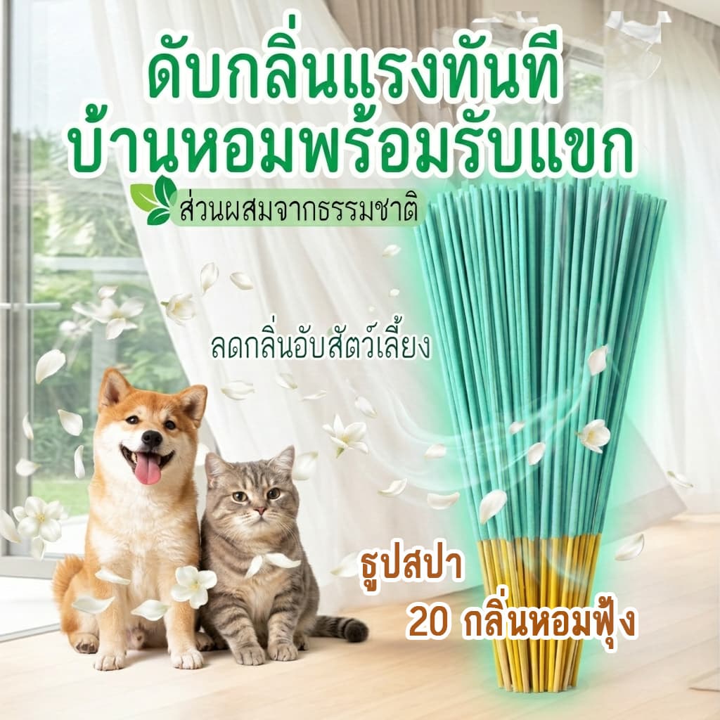 Aden ธูปปรับอากาศห้องหอม ลดกลิ่นอับสัตว์เลี้ยง ห้องหอม สบายจมูก มี 12 กลิ่น พร้อมส่ง