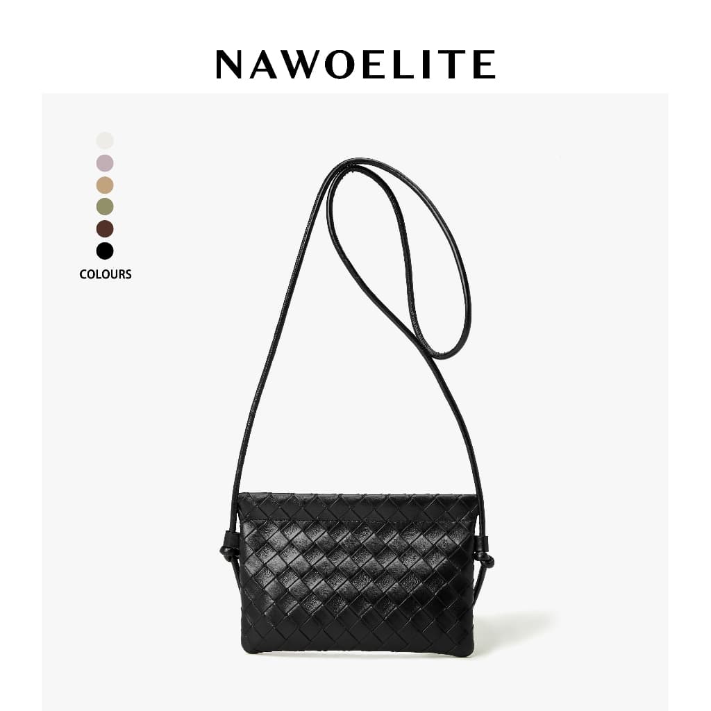 NAWOELITE Macarons Bag กระเป๋าสะพายไหล่สานขนาดเล็กกระเป๋าสะพายข้างใส่มือถือ กระเป๋าสะพายข้างผู้หญิง