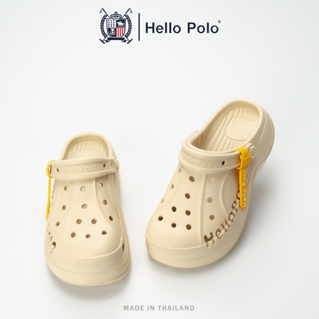 Hello Polo รองเท้าแตะผู้หญิง รองเท้ารัดส้นหัวโต อ่อนนุ่ม ดีไซน์เรียบง่าย EVA เหมาะกับฤดูร้อน HP8067