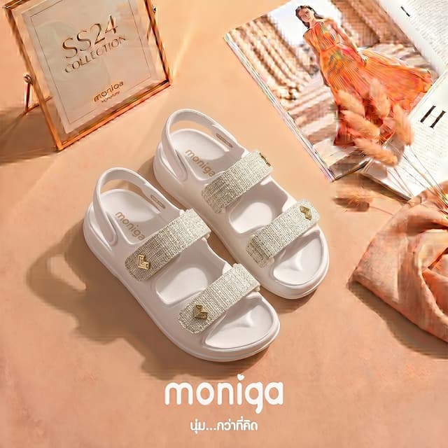 MONIGA รุ่น Cindy Weave รองเท้าแตะรัดส้น