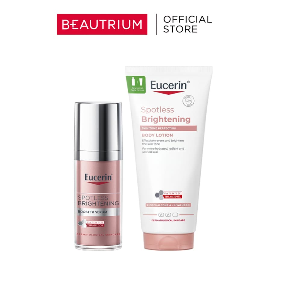 EUCERIN Spotless Brightening Serum 30ml Free Spotless Brightening Body Lotion 200ml ผลิตภัณฑ์บํารุงผิว 1set
