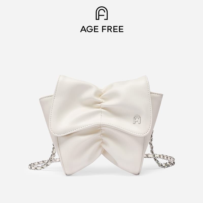 AGE FREE Mini Ribonกระเป๋าผู้หญิงดีไซน์โบว์สุดน่ารักหวานๆ สามารถสะพายข้าง ถือ หรือสะพายแบบ crossbody