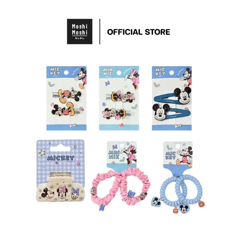 Moshi Moshi กิ๊บติดผม กิ๊บหนีบผม ยางมัดผม ลาย Mickey Mouse ลิขสิทธิ์แท้ กิ๊บติดผมน่ารักๆ รุ่น 8100048763-48774
