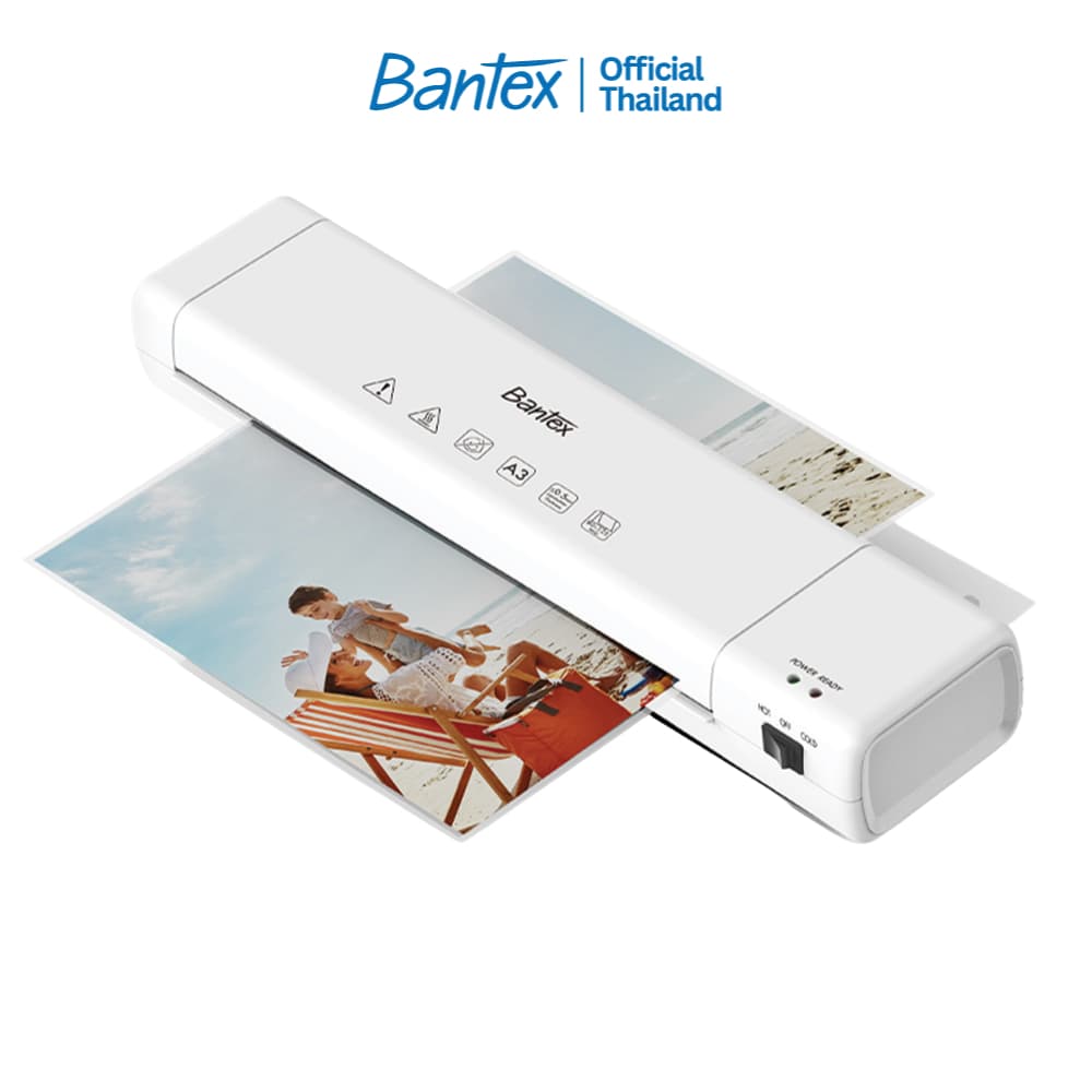 Bantex เครื่องเคลือบเอกสาร 6in1 ขนาด A3 เคลือบร้อน/เย็น เครื่องร้อนเร็ว 80-125mic Laminator