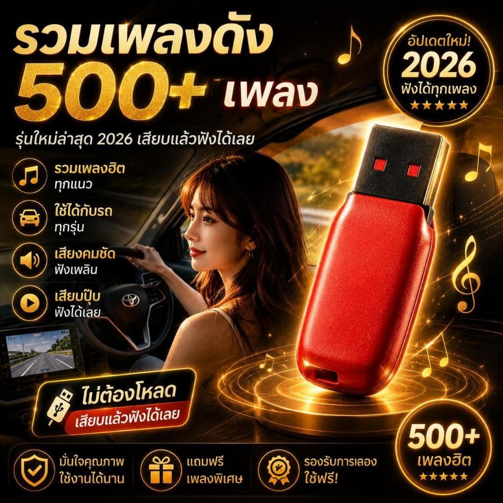 USB Audio สําหรับรถยนต์ รองรับเครื่องเสียงรถยนต์ ลําโพง และคอมพิวเตอร์ ใช้งานง่าย Plug & Play คุณภาพเสียง…