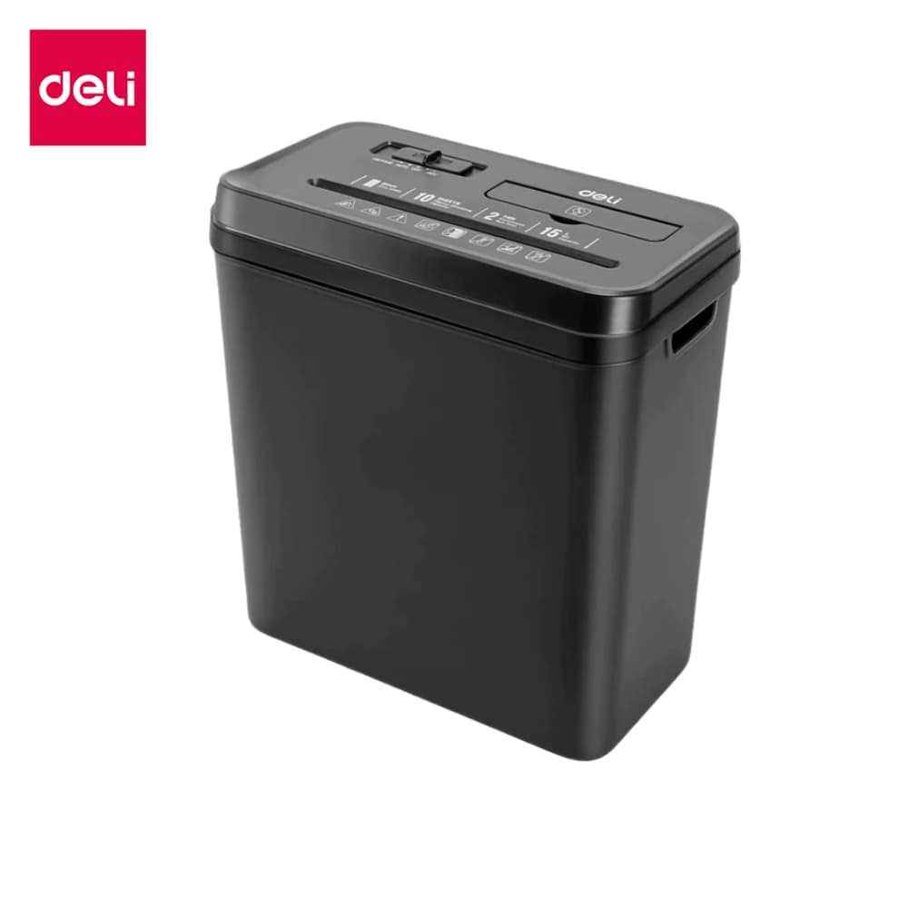 Deli เครื่องทําลายเอกสาร 15ลิตร 10แผ่น/ครั้ง Auto เครื่องย่อยแผ่นซีดี เสียงเงียบ75dB Paper Shredder