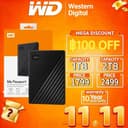 (การจัดส่งที่รวดเร็ว) Western Digital ฮาร์ดดิส พกพา รุ่น 1TB/2TB My Passport ความจุ WDUSB 3.2 Gen 1 HDD…