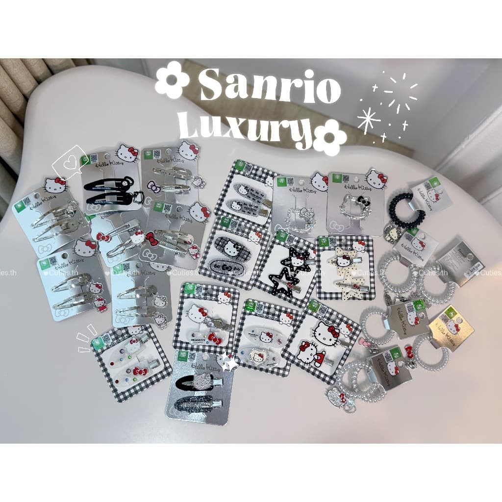 Sanrio -Luxury Hair Clip เหมาะมากๆสําหรับคนชอบสไตล์ลูกคุณ มีกากเพชรเบาๆ กิ๊ฟซานริโอ้ ซาริโอ้ ลิขสิทธิ์แท้