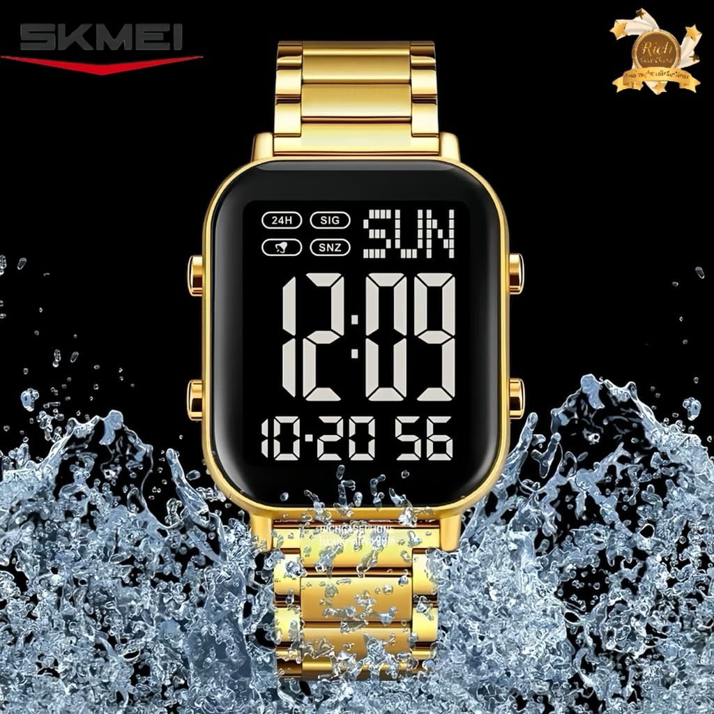นาฬิกา SKMEI แท้ รหัส R33 กันน้ํา 100% หน้าปัดเหลี่ยม สายเลส หน้าปัด 37 MM มีหลายสี รับประกัน 1 ปี พร้อมกล่อง
