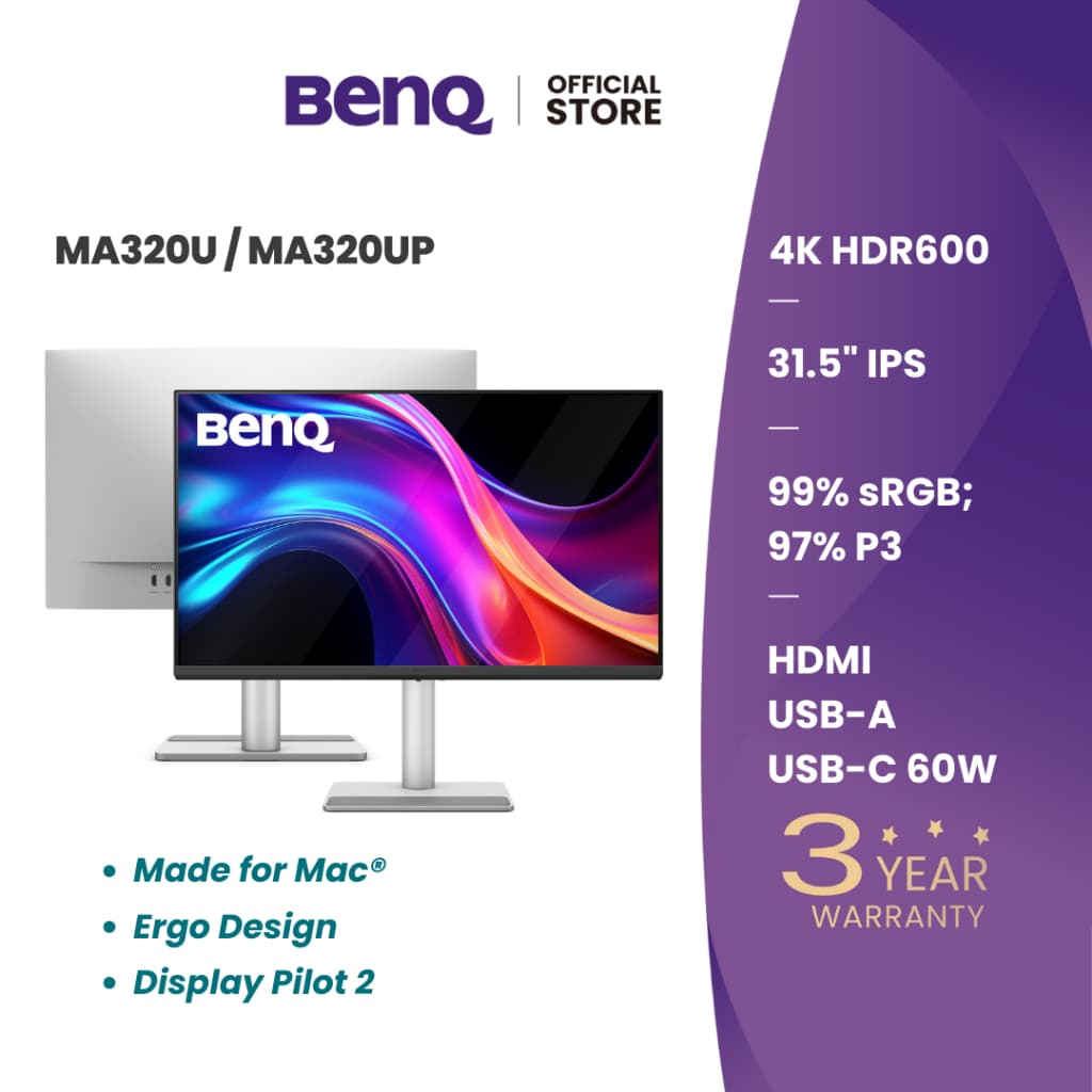 BenQ MA320U / MA320UP 31.5นิ้ว 4K 97% P3 Monitor for Macbook (จอภาพสําหรับ Mac)