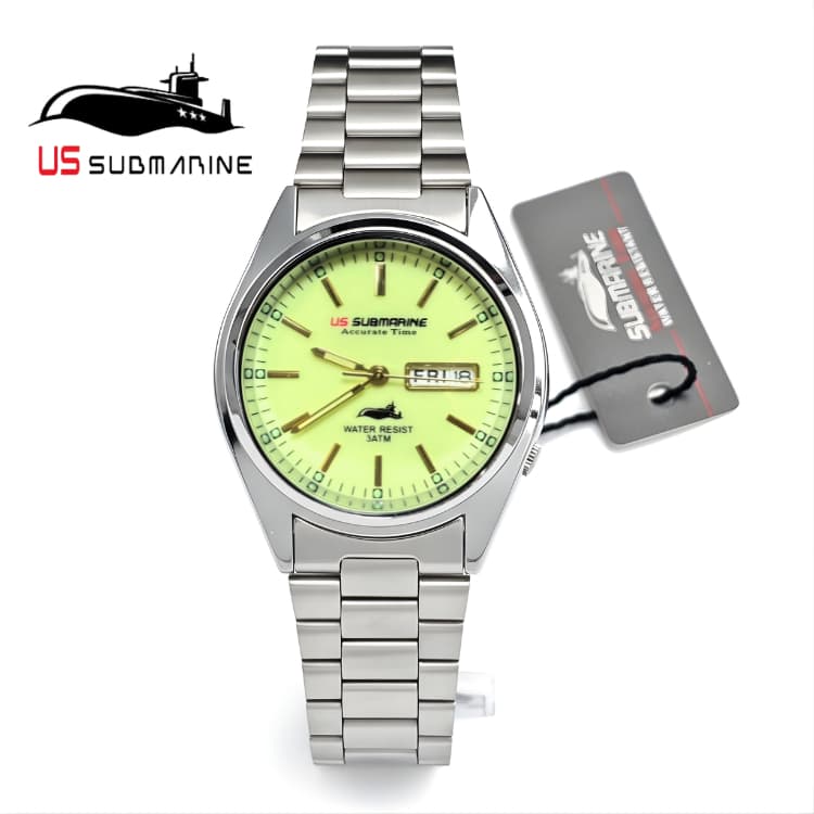 US SUBMARINE นาฬิกาข้อมือผู้ชายบอกวันที่และสัปดาห์ กันน้ําได้ พร้อมส่ง