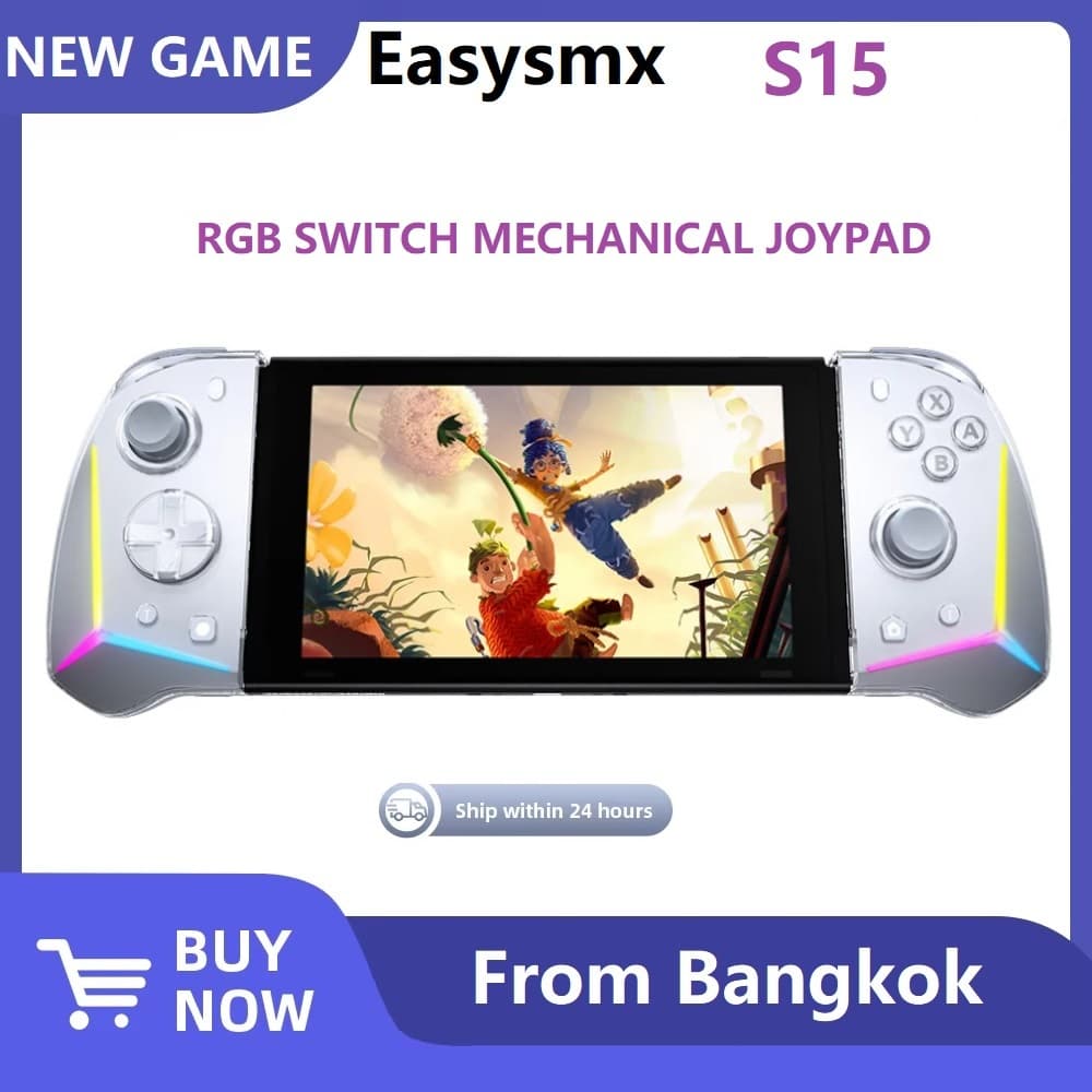 Local EasySMX S15 ตัวควบคุม RGB ที่ใช้งานร่วมกับ Nintendo Switch/OLED Wake Up Hall Effect