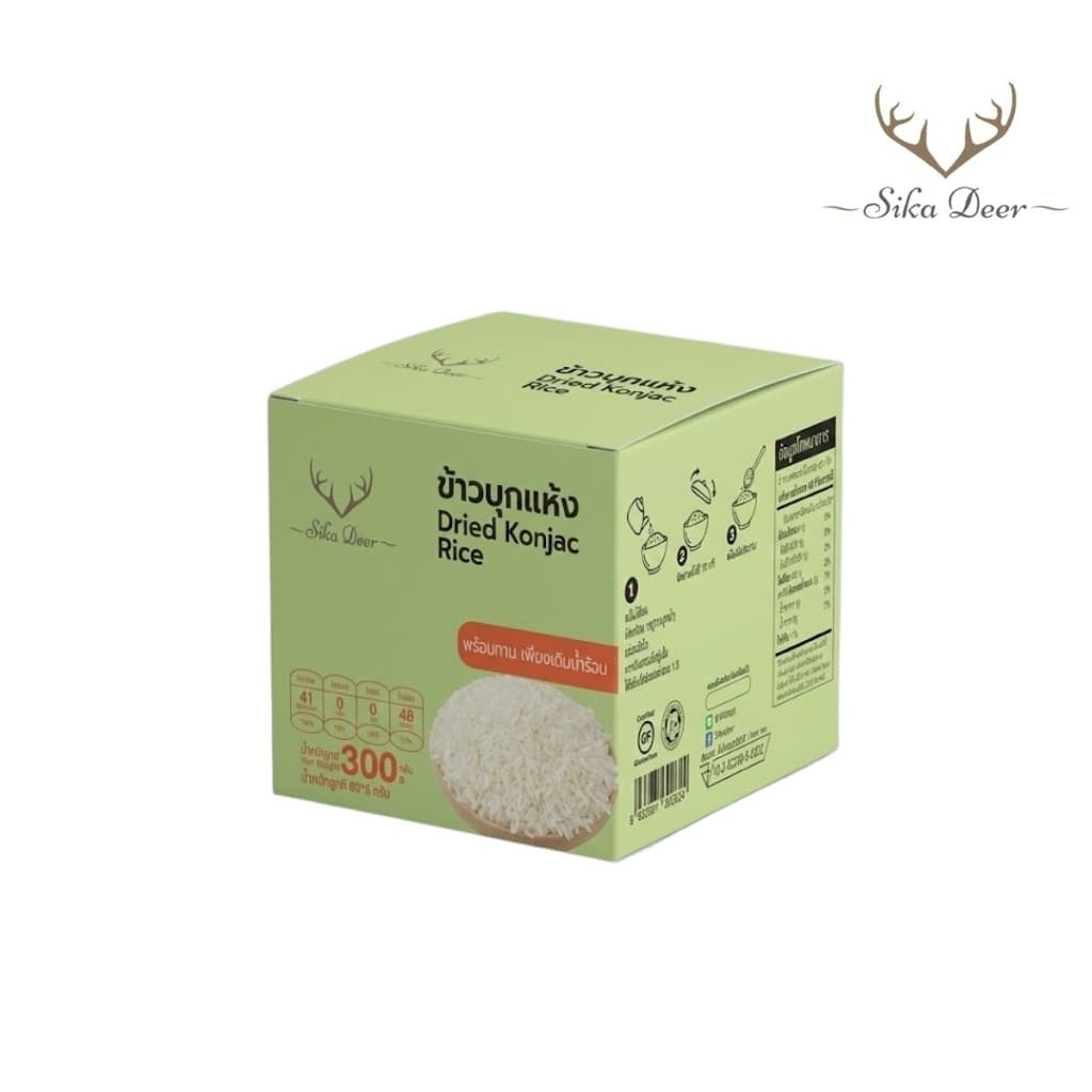 Sikadeer ข้าวบุก ชนิดแห้ง (SR01) 1 กล่อง 5ซอง*60g บุกเพื่อสุขภาพ Konjac Rice