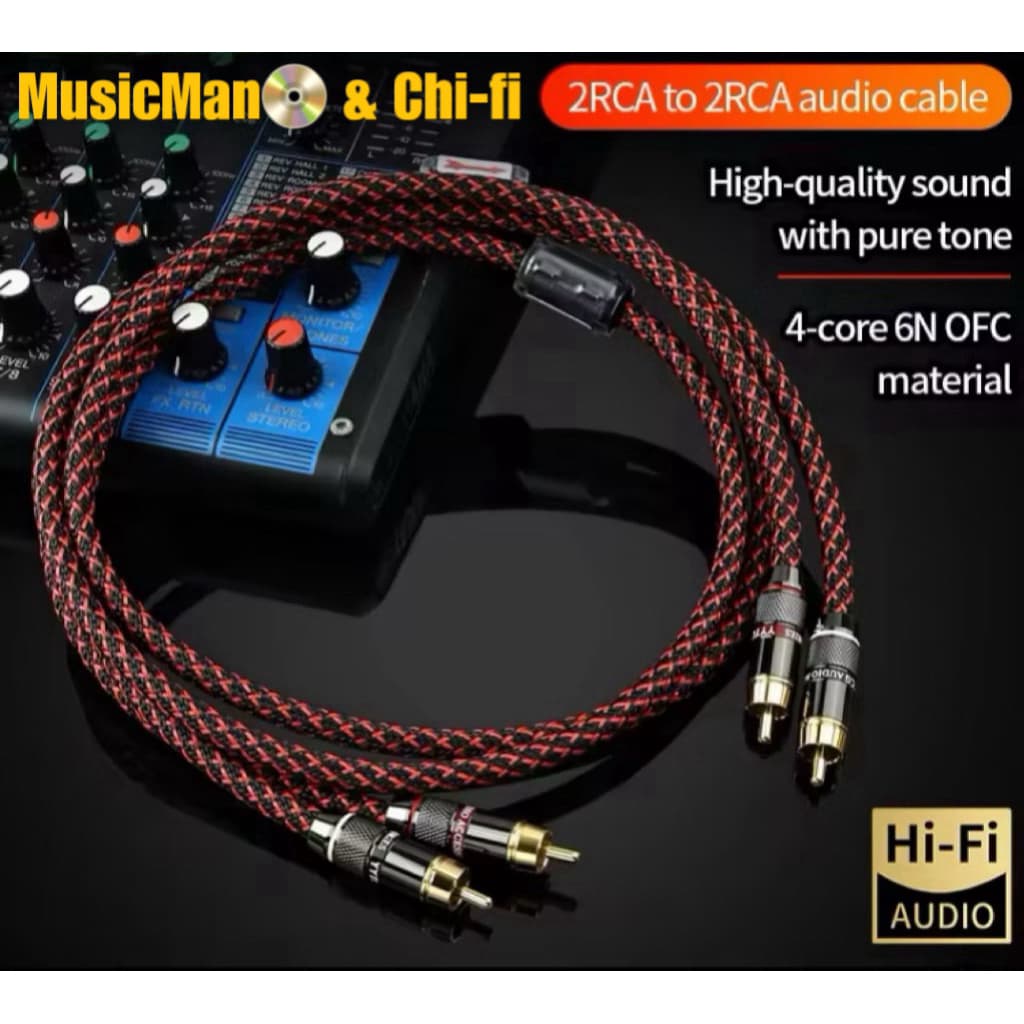 (จัดโปรลดพิเศษ ราคาต่อ 1คู่) canare l-4e6s สาย rca สายสัญญาณแท้ เสียงดีมาก สะอาดใส ของใหม่ตรงปก…