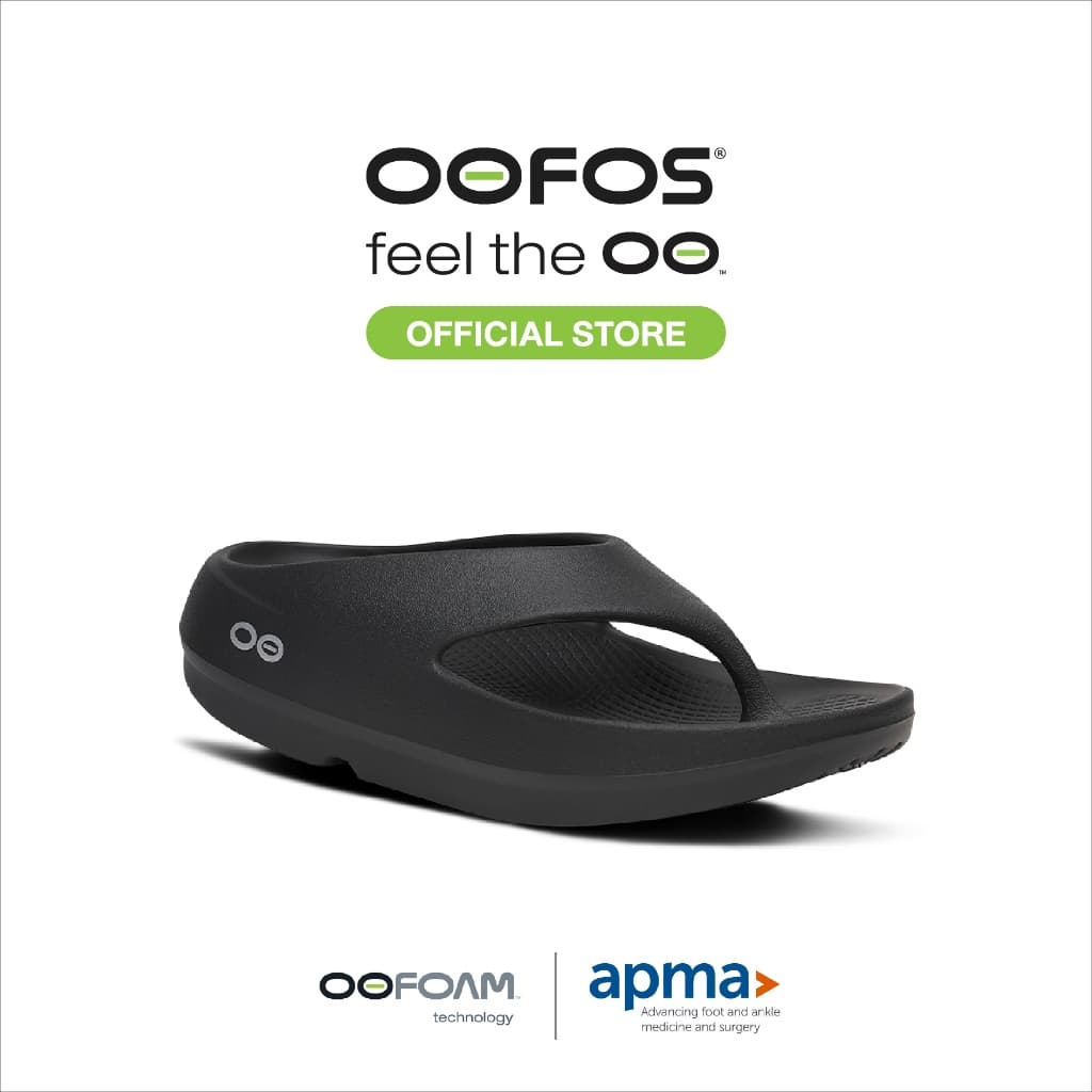 OOFOS OOriginal Plus Black รองเท้าเพื่อการฟื้นฟู