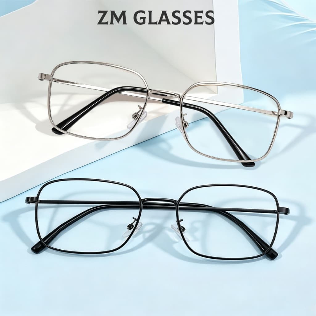 จัดส่งจากประเทศไทย (-0~-625°)แว่นสายตาสั้น Myopia Glasses ป้องกันแสงสีฟ้า ป้องกันรังสี ทรงสี่เหลี่ยม แว่น…