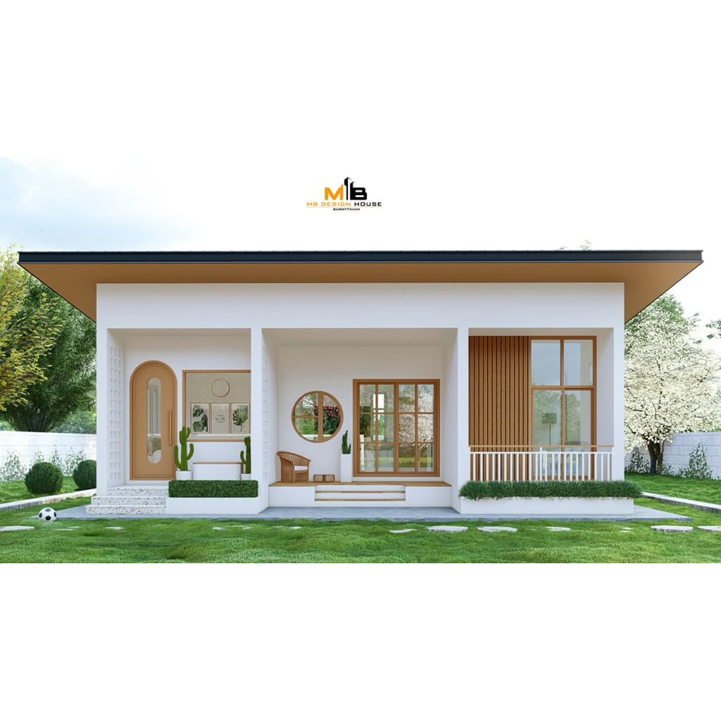 N18M แบบบ้านโมเดิร์น 2 ห้องนอน 1 ห้องน้ํา รูปที่ 1