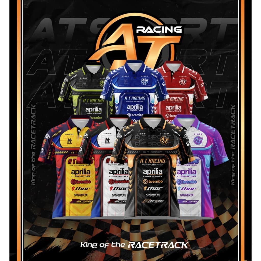 เสื้อพิมพ์ลาย A T SPORT รุ่น A T Racing.V2.(คอปก) ผ้าไมโครหน้าเรียบ ใส่ออกกําลังกาย ใส่ทํากิจกรรมทุกรูปแบบ…