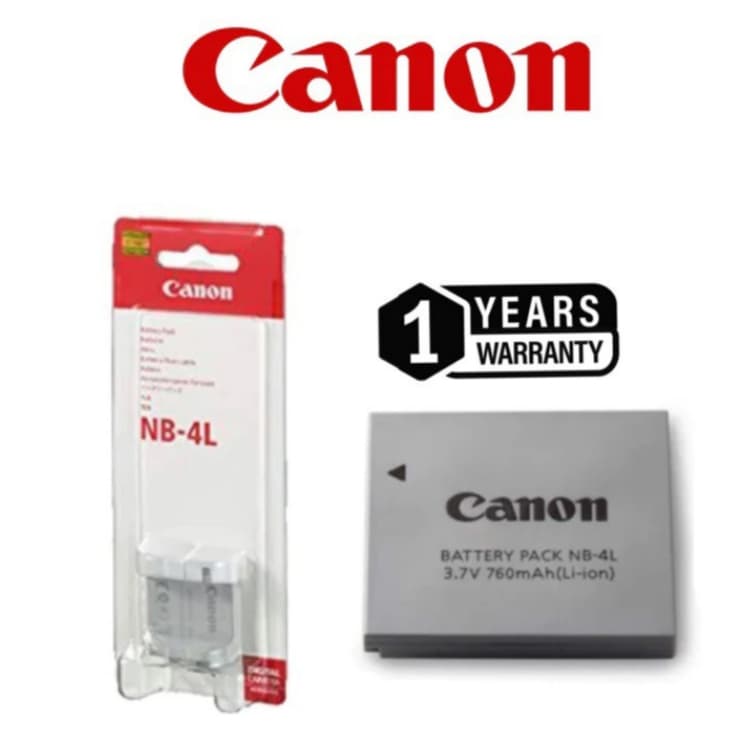 Brand new original CanonNB-4L Rechargeable Li ion Battery 3.7V for IXUS/PowerShot Camera รูปที่ 1