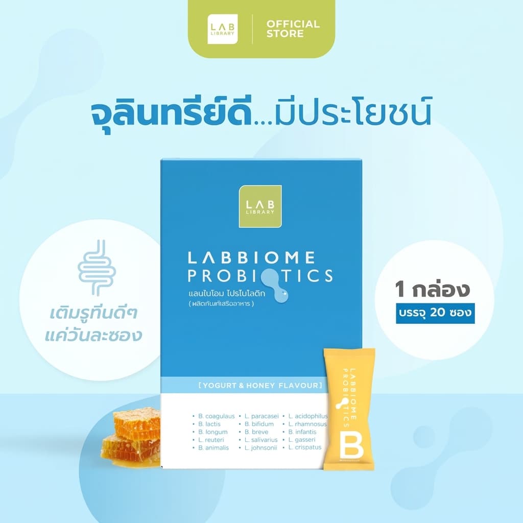 Labbiome Probiotics - โปรไบโอติก จุลินทรีย์ชนิดดี ดูแลลําไส้