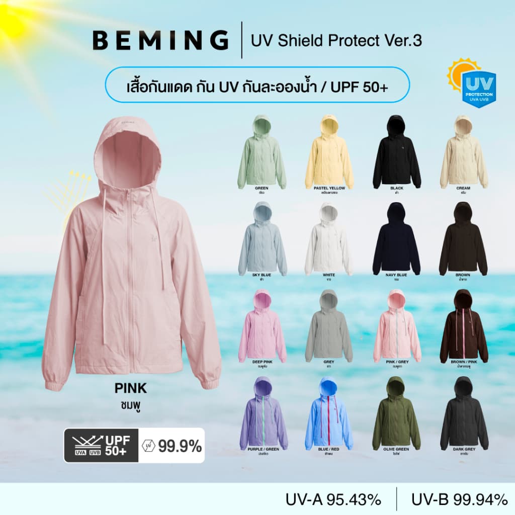 Bemingtop1151(S-5XL) -BEMING UV Shield Protect Ver.3 - เสื้อกัน UV รุ่นผ้าร่ม รูปที่ 1