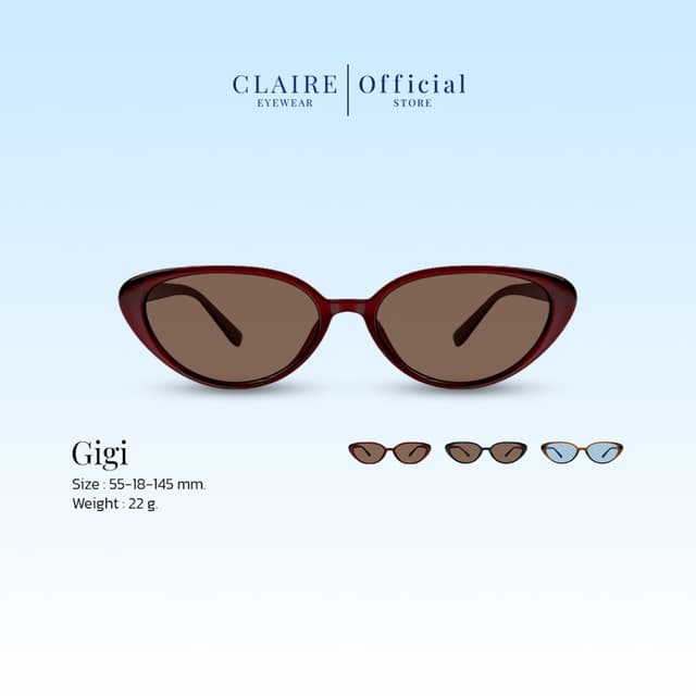 CLAIRE : Gigi แว่นกันแดดเลนส์แท้ กันแดดUV400 | Sunglasses