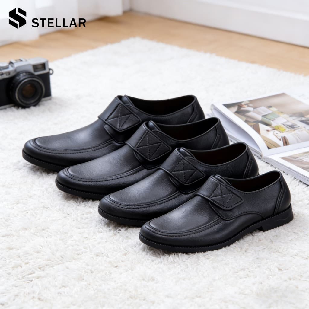 สุดคุ้มSTELLAR(เพิ่ม1เบอร์) รองเท้าคัชชู รุ่น ทนทาน ใส่สบาย แบบยางหุ้มส้น PVC ของผู้ชาย รองเท้าใส่ทํางาน