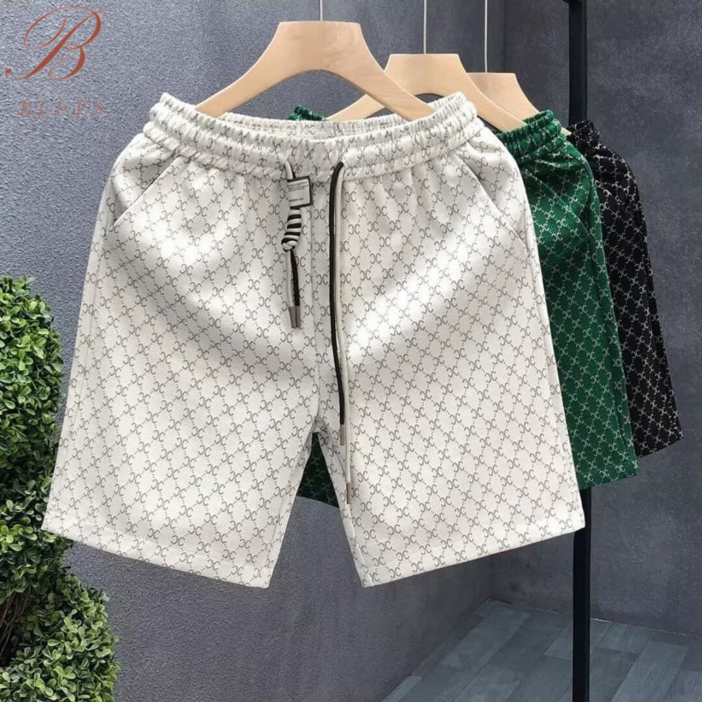 กางเกงขาสั้นผู้ชาย ไซส์ใหญ่ ลําลอง ทรงหลวม วินเทจ สีดํา ผ้าไหมน้ําแข็งมีน้ําหนักเบาและระบายอากาศได้ดี…