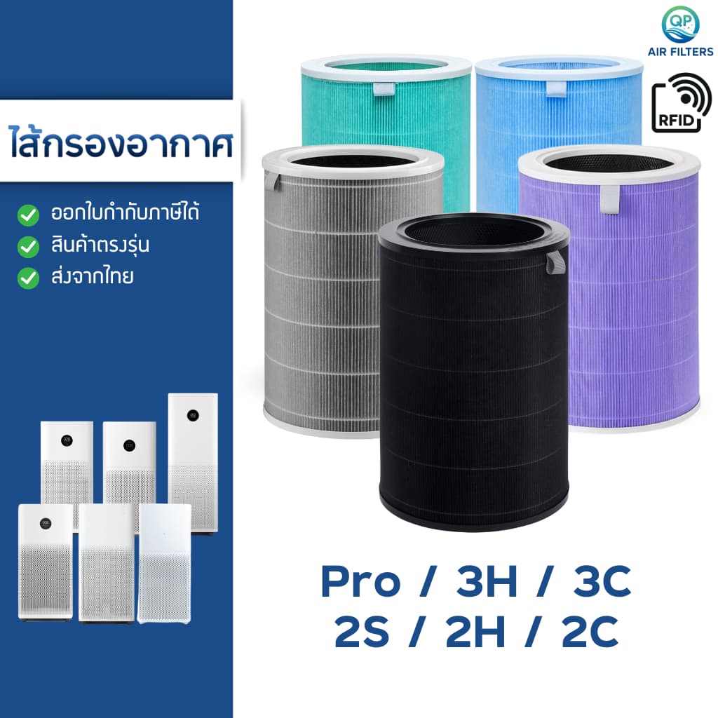 ไส้กรองอากาศ Xiaomi Pro / 3H / 3C / 2S / 2H / 2C (มี RFID) HEPA H13 เครื่องฟอกอากาศ MI Air Purifier