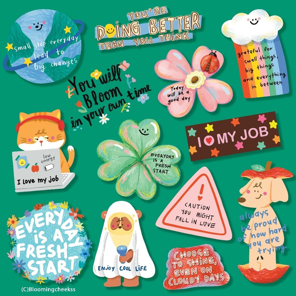 BMCK - quote sticker สติ๊กเกอร์ไดคัท 100% Premium pvc UV กันน้ํา ลอกไม่เป็นคราบ