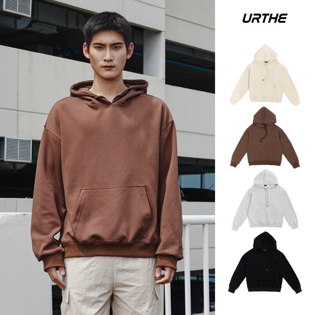 URTHE - เสื้อฮู้ดดี้ Oversize รุ่น LOUNGE OVERSIZED HOODED SWEATSHIRT