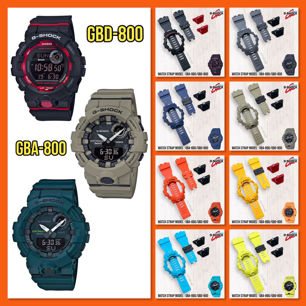 (แถมไขควง!!️)สายนาฬิกา G-Shock รุ่น GBD-800/GBA-800 ของแท้100%
