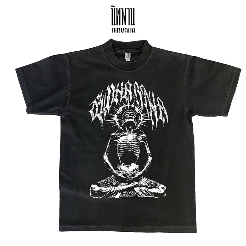 เสื้อยืดโอเวอร์ไซส์ลาย"นิพพาน"ผ้าโคตรเทพใส่สบายไม่ร้อนไม่ยับไม่ย้วยทรงสวย