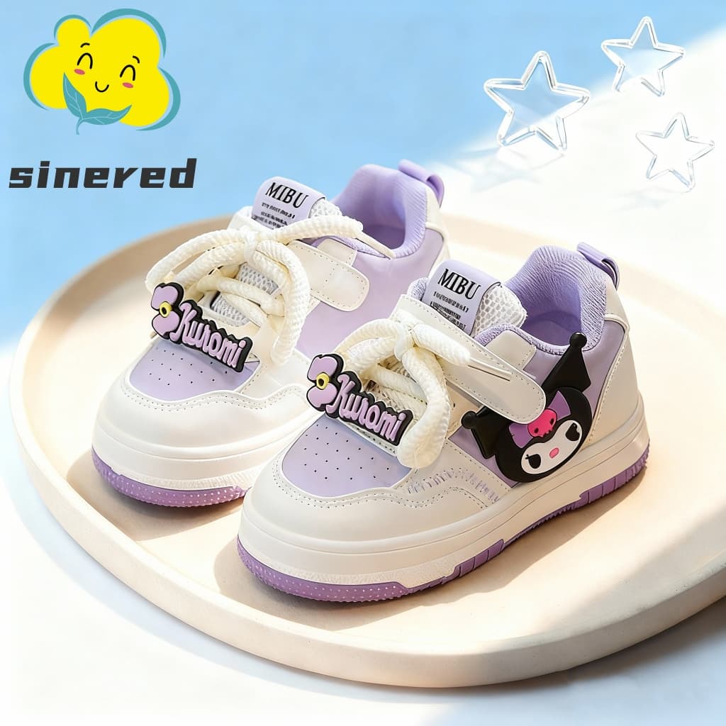 Sinered เด็กสูงด้านบนนุ่มแฟชั่นรองเท้าผ้าใบสาวการ์ตูนน่ารักลื่นระบายอากาศรองเท้าลําลอง