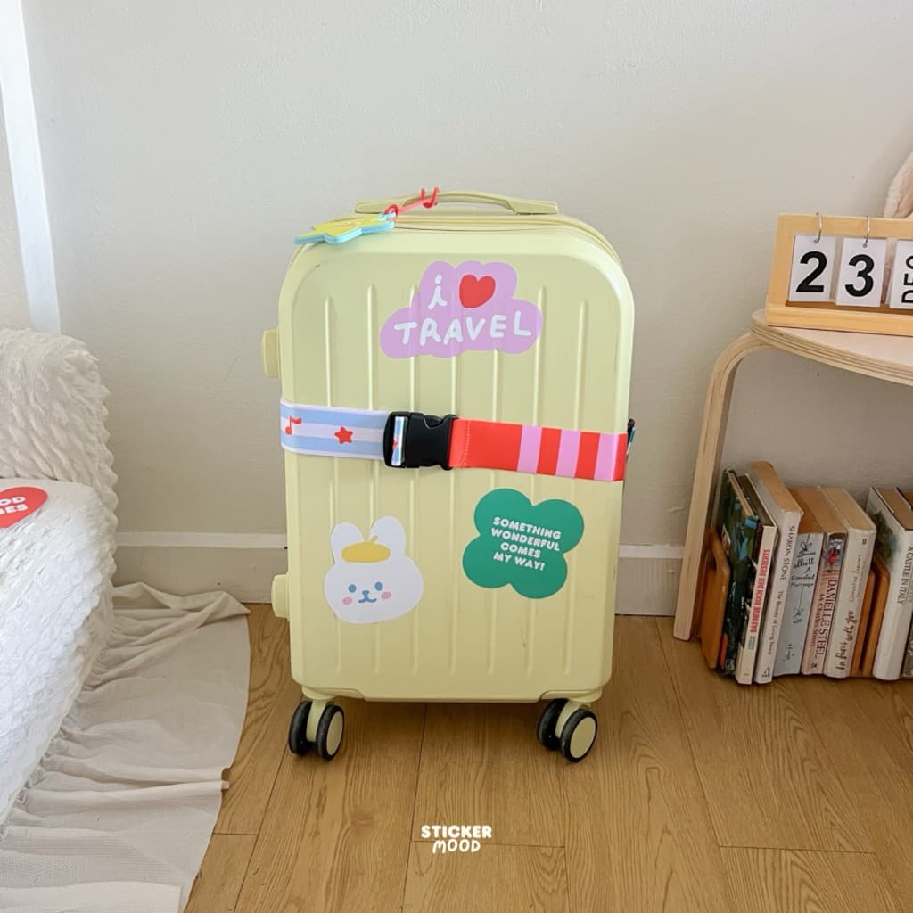 **ทักแชทขอโค้ด** สายรัดกระเป๋าเดินทาง Luggage Belt ปรับสายได้ (มีให้เลือก3ลาย)
