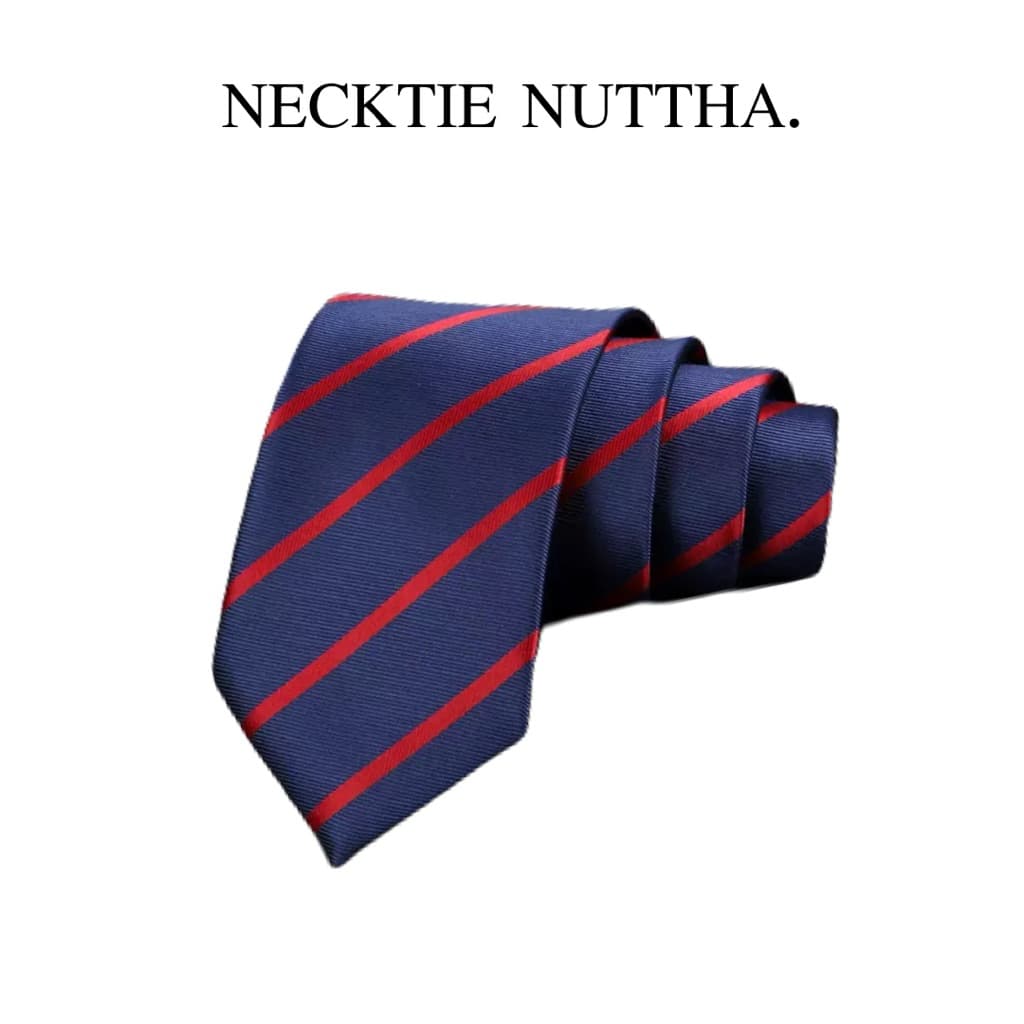 🐰🧢NECKTIE NUTTHA -👔❤️เนคไทสีน้ําเงิน - แดง(ขนาด 8 CM./ยาว 54 นิ้ว) 💙- พร้อมส่ง ส่งเร็ว1-2 วันถึง🪞necktie…