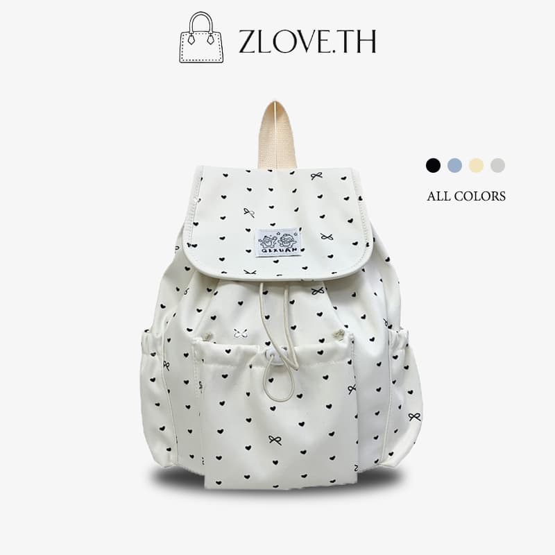 ZLOVE กระเป่านักรียน กระเป๋าเป้สะพายหลัง ความจุสูง แบบเรียบง่าย น่ารัก กันน้ํา เวอร์ชั่นเกาหลี เรียบง่ายสบาย