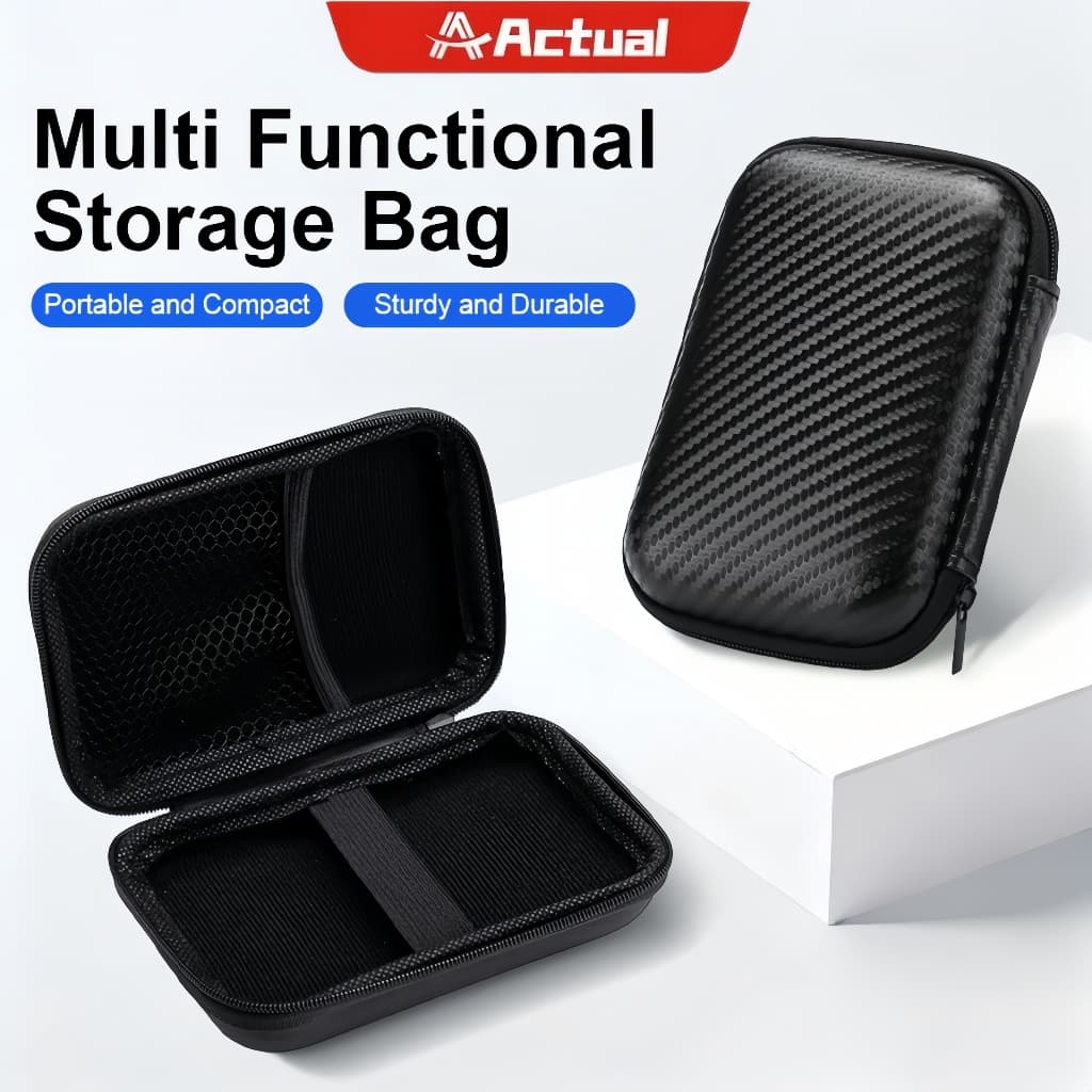 Actual กระเป๋าเคส HDD 2.5 นิ้ว แบบพกพา สําหรับฮาร์ดไดรฟ์ พาวเวอร์แบงค์ สายเคเบิล USB