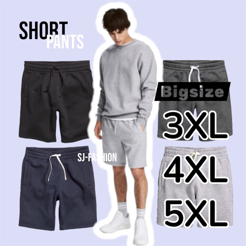 ️F03-4 ️กางเกงขาสั้นผ้าสําลี หนานุ่ม 3XL-5XL