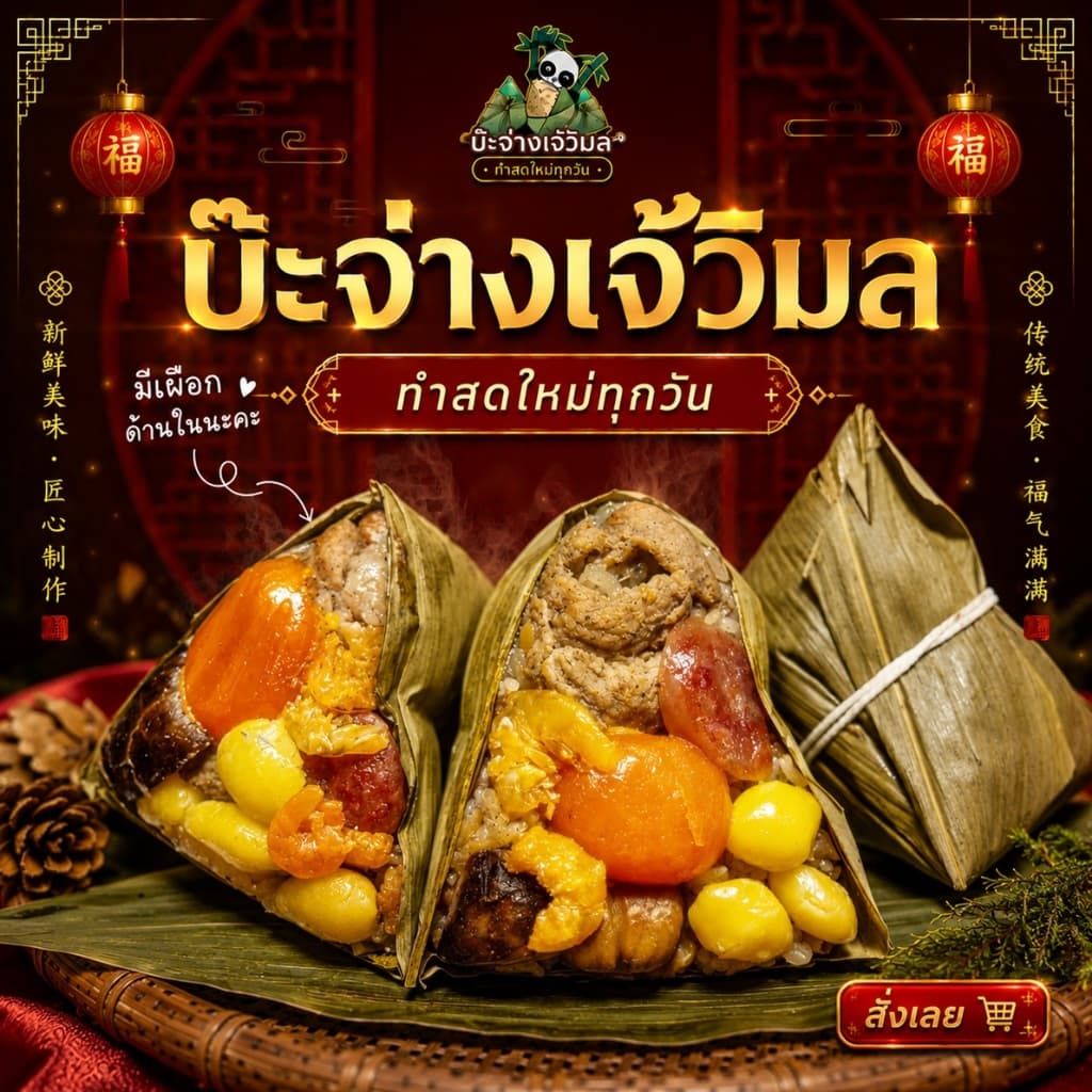 บ๊ะจ่างเจ้วิมล บะจ่างพริกไทยเข้มอร่อย♨️ สด สะอาด วัตถุดิบชั้นเลิศจากเยาวราช รูปที่ 1