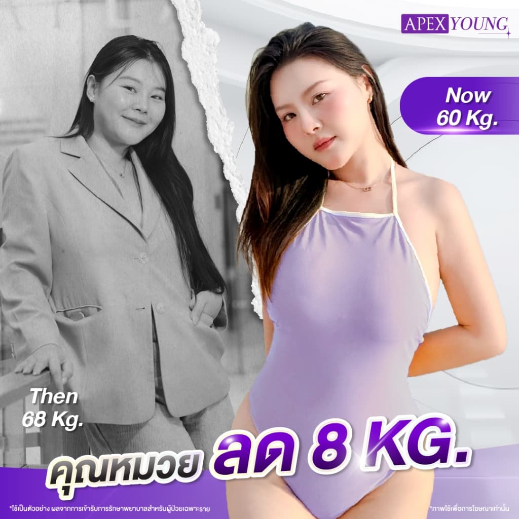 APEX โปรแกรม 1Week 1 Kilo เปปไทด์คุมหิว ลงลิฟต์ไว ไม่หิวบ่อย 20โดส ฟรี 2 ปักโดยแพทย์APEX