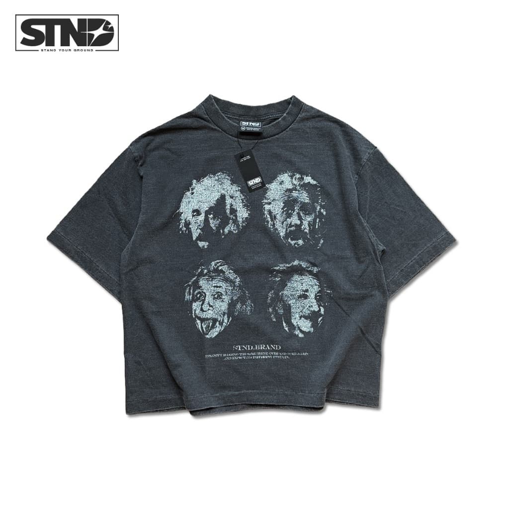 STND09 Boxy T-Shirt “Einstein” เสื้อยืดครอปวินเทจ