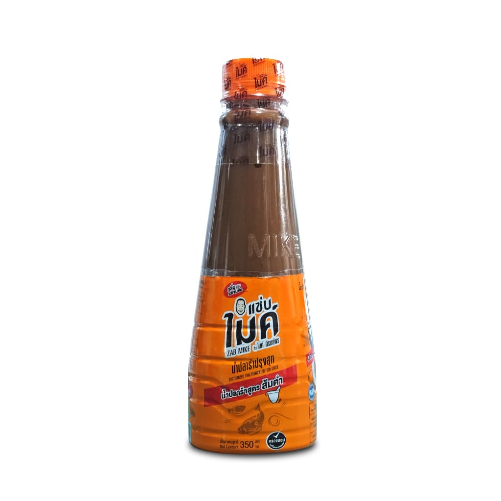 Zab Mike (แซ่บไมค์) น้ําปลาร้าปรุงสุก สูตรส้มตํา 330 ml.