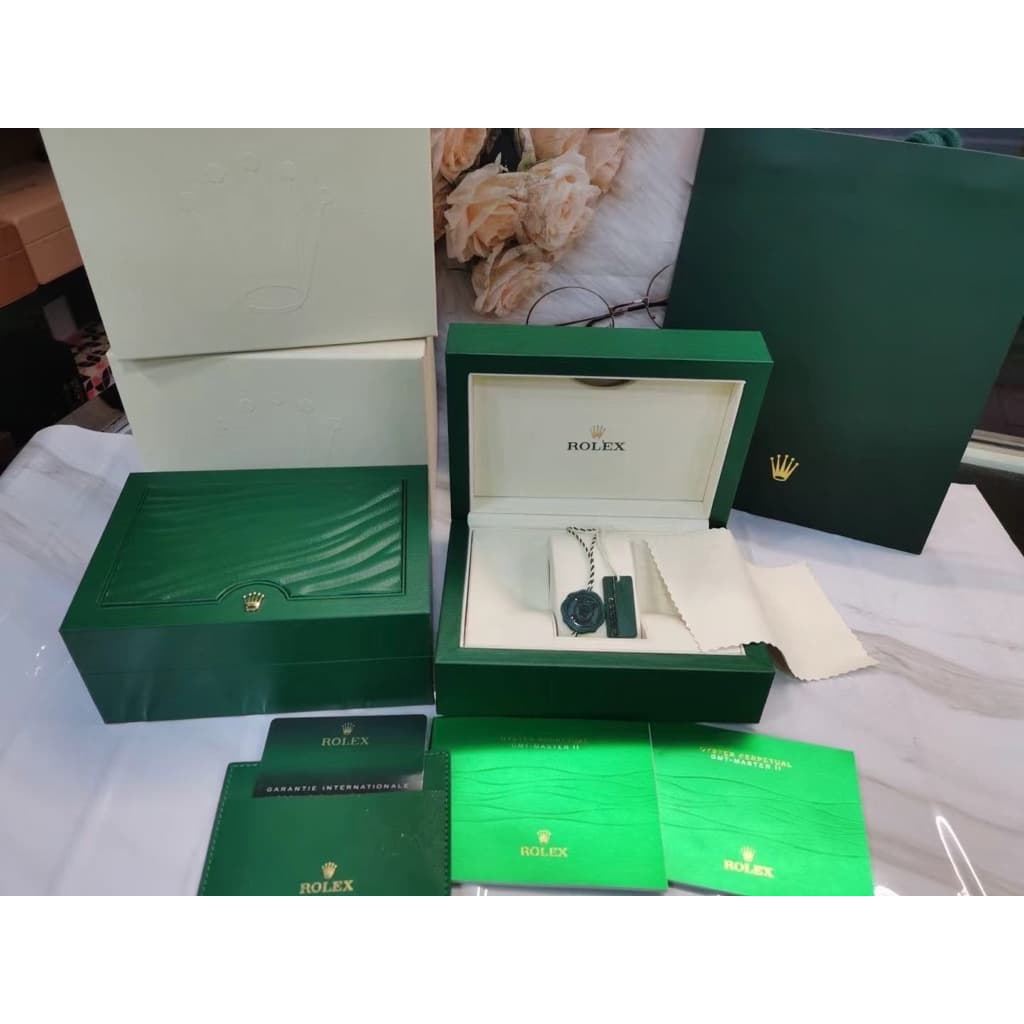 กล่องไม้ใส่นาฬิกา Rolex Box Full Set พร้อมคู่มือ การ์ด ผ้าเช็ด ถุงกระดาษ กล่องพรีเมียม รูปที่ 1