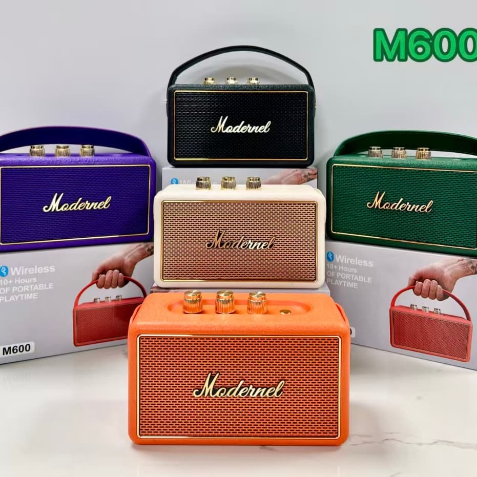 ลําโพงบลูทูธพกพา รุ่น M600 ขนาดพกพา เสียงดี เบสแน่น พร้อมที่หิ้ว ดีไซน์สวย รุ่นใหม่ล่าสุด
